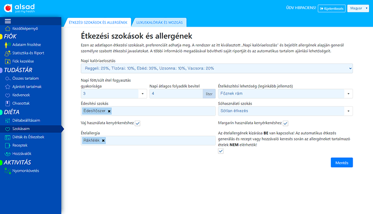 Étkezési szokások és allergének